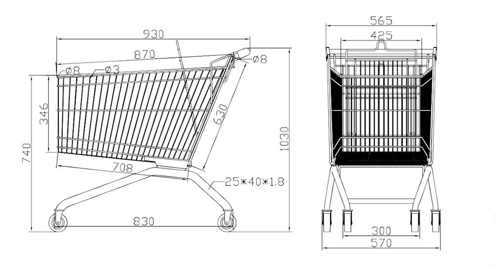 supermarket shopping carts design